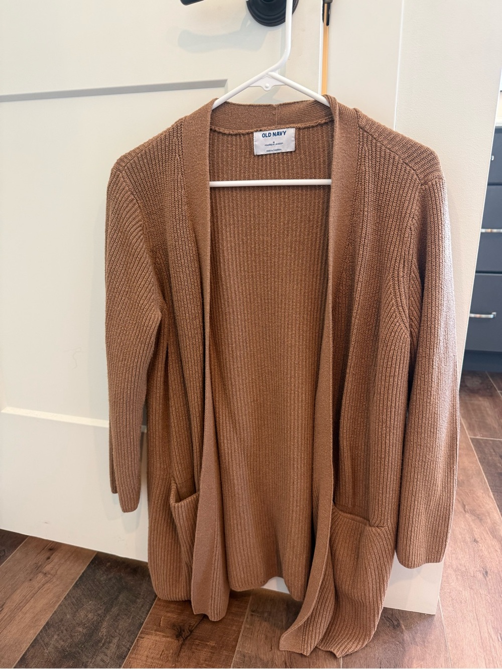 Old Navy Brown Open-Front Ribbed Cardigan